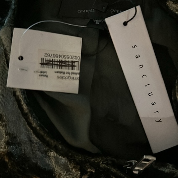 Sanctuary Velvet Feel Olive Green Women's Jacket. Heartbreaker. Small NWT - Picture 12 of 12